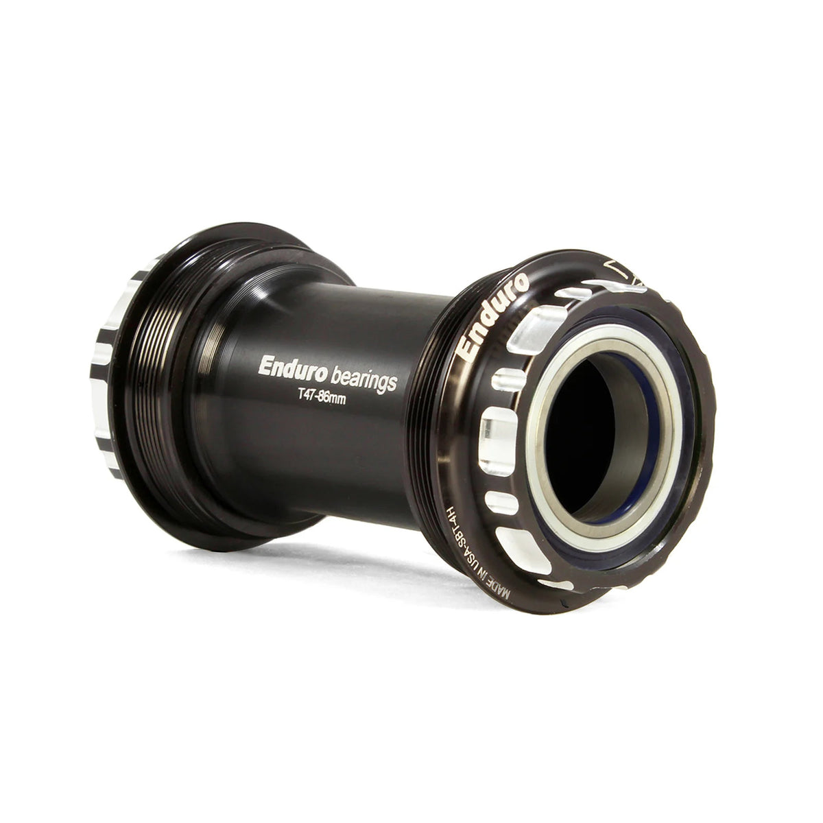 Enduro BKC-0741 - T47-External Threaded, Ceramic Hybrid, XD15 Corsa, 45 degree Angular Contact, Bearing Bottom Bracket for T47 Framesets and Shimano 24mm Cranksets