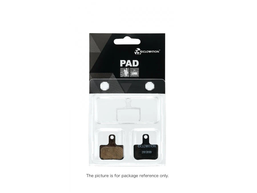 CICLOVATION Disc Brake Pad Oraganic/Steel Backplate. Shimano B01S,Tektro R A10,11 E10,11