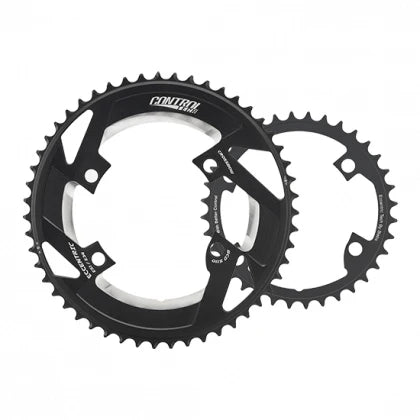 CONTROLTECH ECCENTRIC RING CR-48 CHAINRING FOR SRAM 53/41T, BCD130 AL7075, S.B BLACK