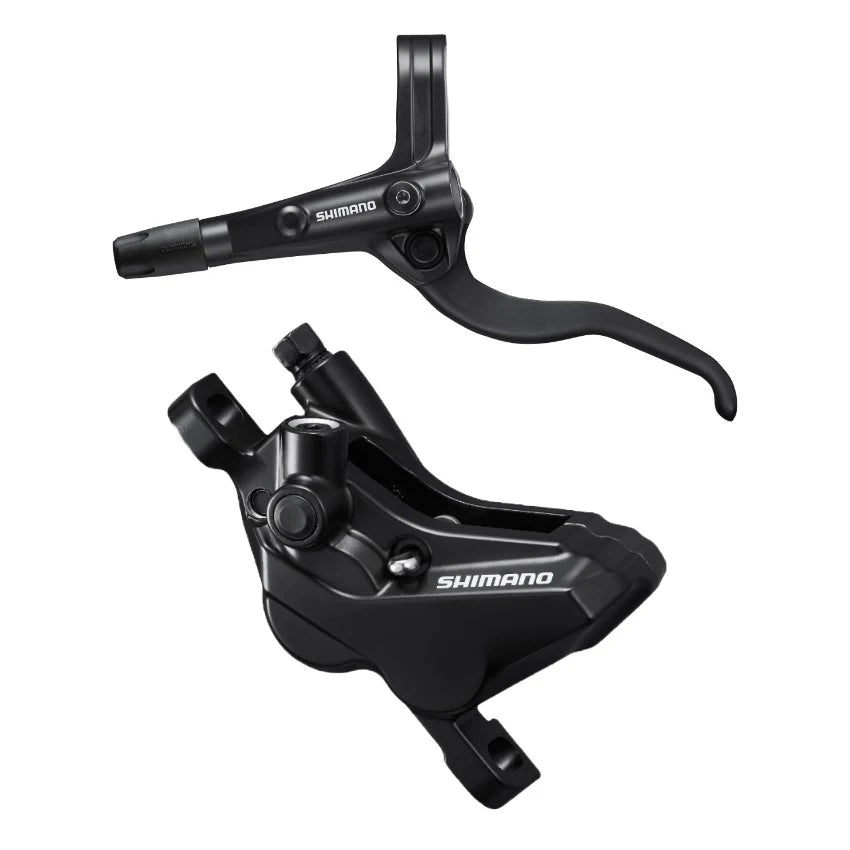 SHIMANO DISC BRAKE ASSEMBLED SET/J-kit,BL-MT401, BR-MT420, BLACK(BLACK LEVER), W/O ADAPTER, RESIN PAD(W/O FIN)