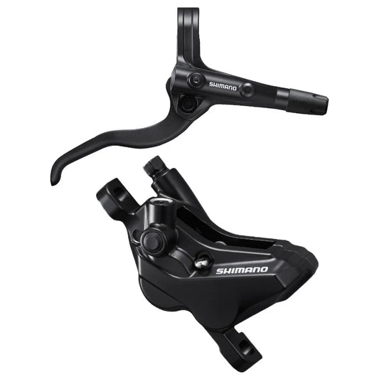 SHIMANO DISC BRAKE ASSEMBLED SET/J-kit,BL-MT401, BR-MT420, BLACK(BLACK LEVER), W/O ADAPTER, RESIN PAD(W/O FIN)