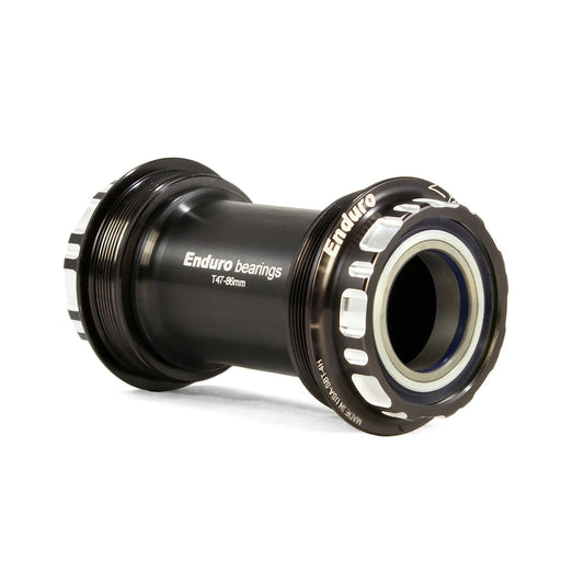 Enduro BKC-0741 - T47-External Threaded, Ceramic Hybrid, XD15 Corsa, 45 degree Angular Contact, Bearing Bottom Bracket for T47 Framesets and Shimano 24mm Cranksets