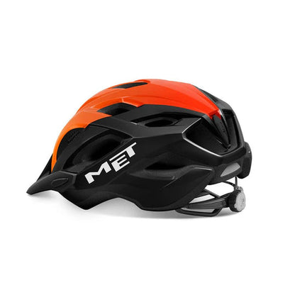 MET Crossover MTB Helmet (Black/Orange/Glossy)