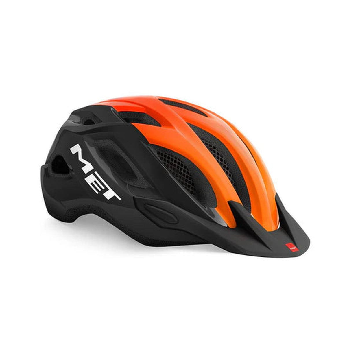 MET Crossover MTB Helmet (Black/Orange/Glossy)