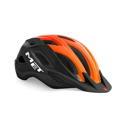MET Crossover MTB Helmet (Black/Orange/Glossy)