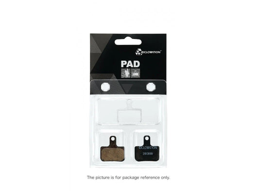 CICLOVATION Disc Brake Pad Oraganic/Steel Backplate. Shimano B01S,Tektro R A10,11 E10,11