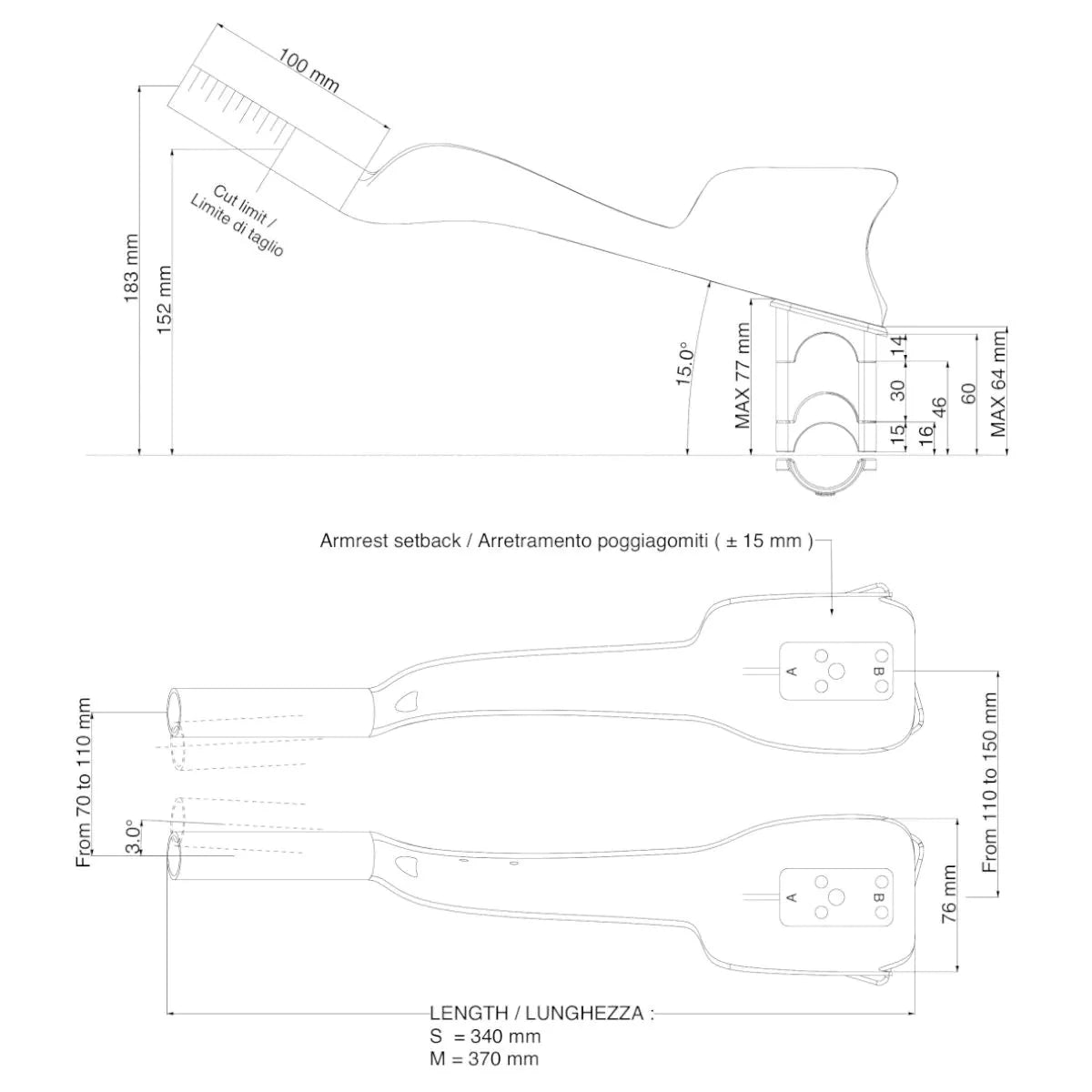 DEDA JET ONE CLIP-ON,UD carbon construction