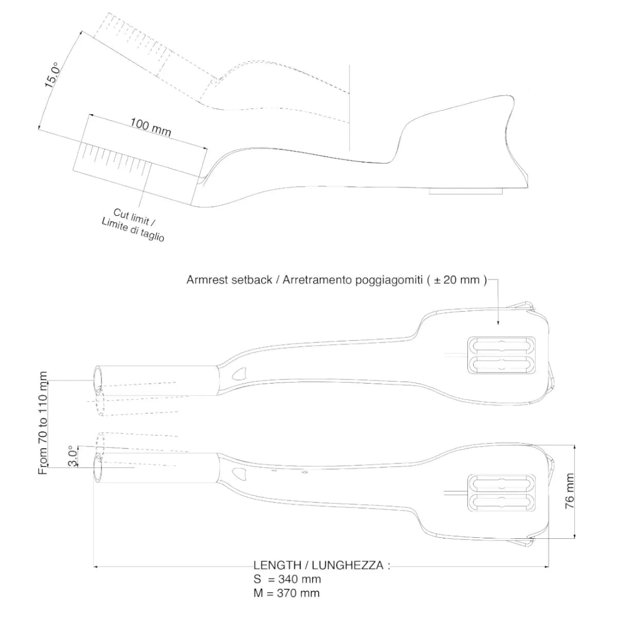 DEDA JET TWO CLIP-ON,UD carbon construction