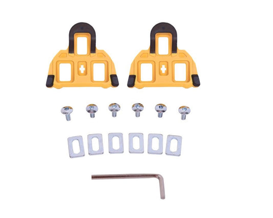 FLR cleats 4.5 Degrees Of Float Compatible with SPD-SL Pedals-Yellow