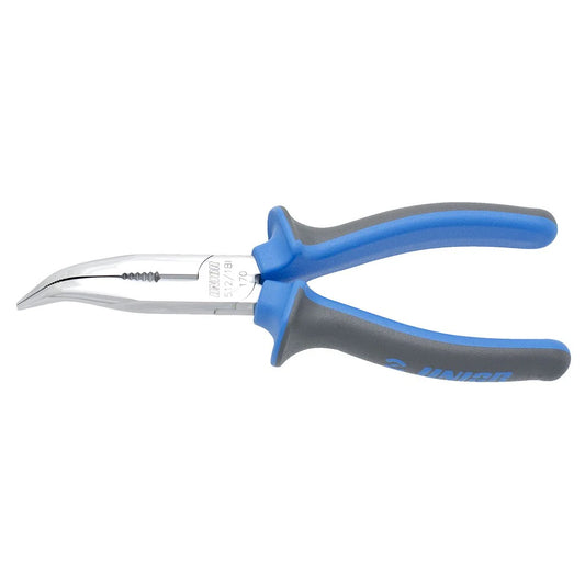 Unior Long Nose Pliers with Side Cutter and Pipe Grip, Bent 170