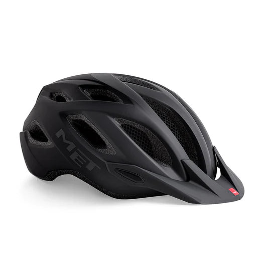 MET Crossover MTB Helmet (Black/Orange/Glossy)