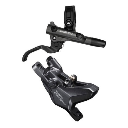 SHIMANO DISC BRAKE ASSEMBLED SET/J-kit, DEORE, BL-M6100(L), BR-M6120(F), W/O ADAPTER, RESIN PAD(W/O FIN), 1000MM HOSE(SM-BH90-SS