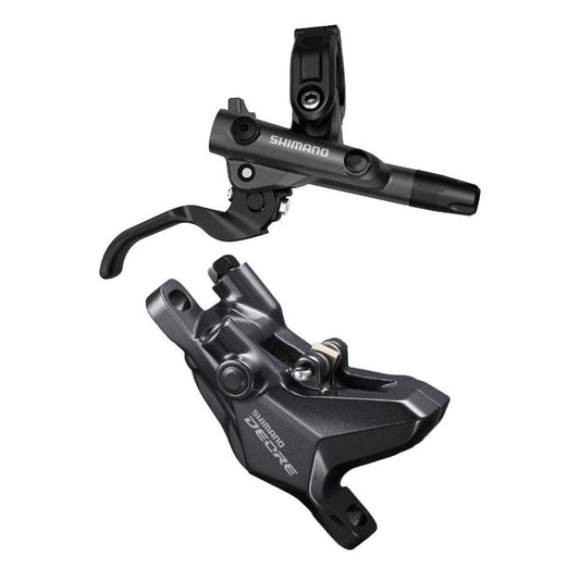 SHIMANO DISC BRAKE ASSEMBLED SET/J-kit, DEORE, BL-M6100(L), BR-M6120(F), W/O ADAPTER, RESIN PAD(W/O FIN), 1000MM HOSE(SM-BH90-SS