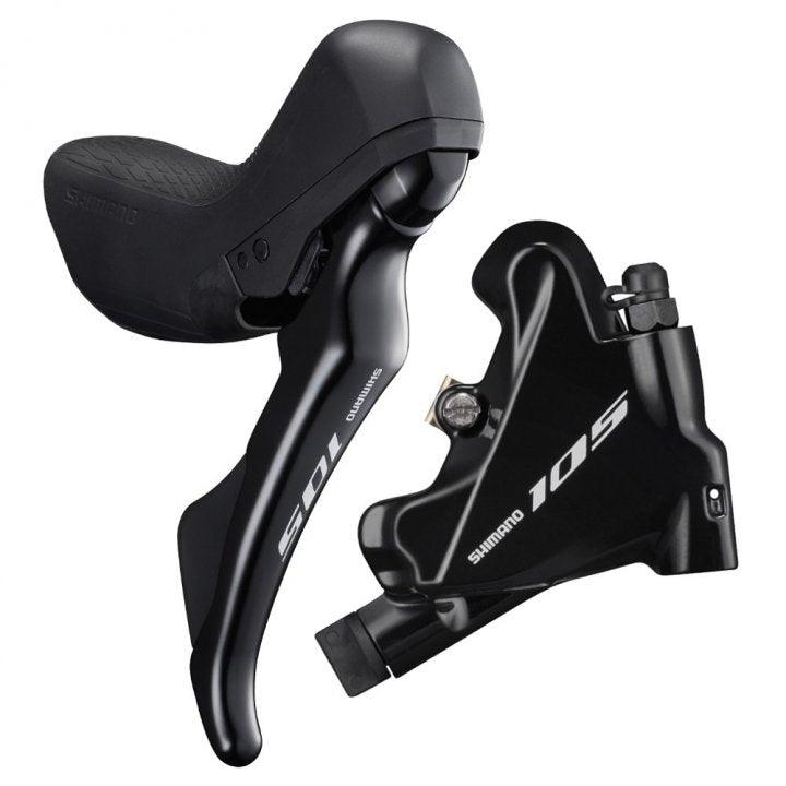 SHIMANO DISC BRAKE ASSEMBLED SET/J-kit DIRECT, ST-R7020(L),BR-R7070(F) BLACK,FOR 140MM ROTOR,RESIN(W/FIN),SL INNER 1800MM,SM-BH9