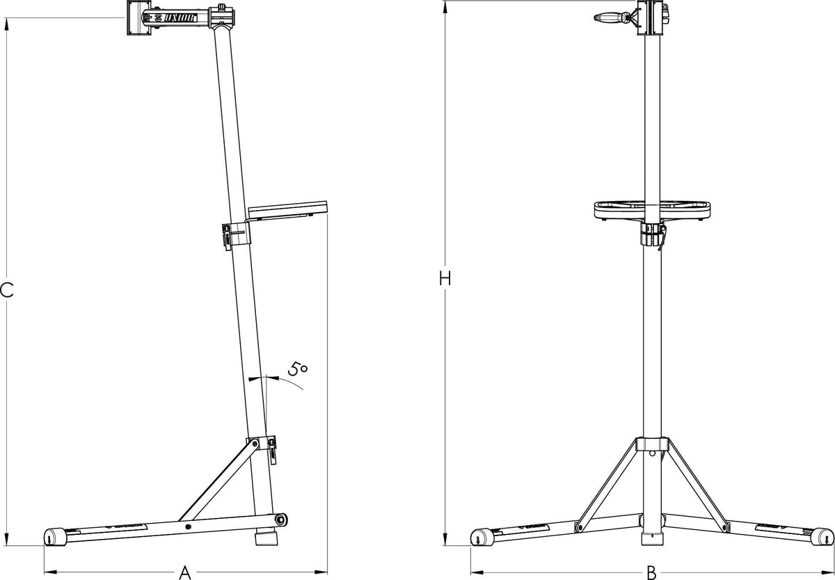 Unior bikegator+ repair stand, auto adjustable