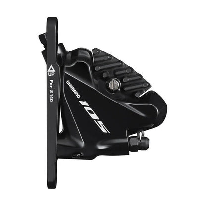 SHIMANO HYDRAULIC DISC BRAKE, BR-R7070, 105, FRONT, FLAT MOUNT, W/BRACKET FOR 140/160MM ROTOR(ASSEMBLED FOR 140),W/L03A RESIN PA