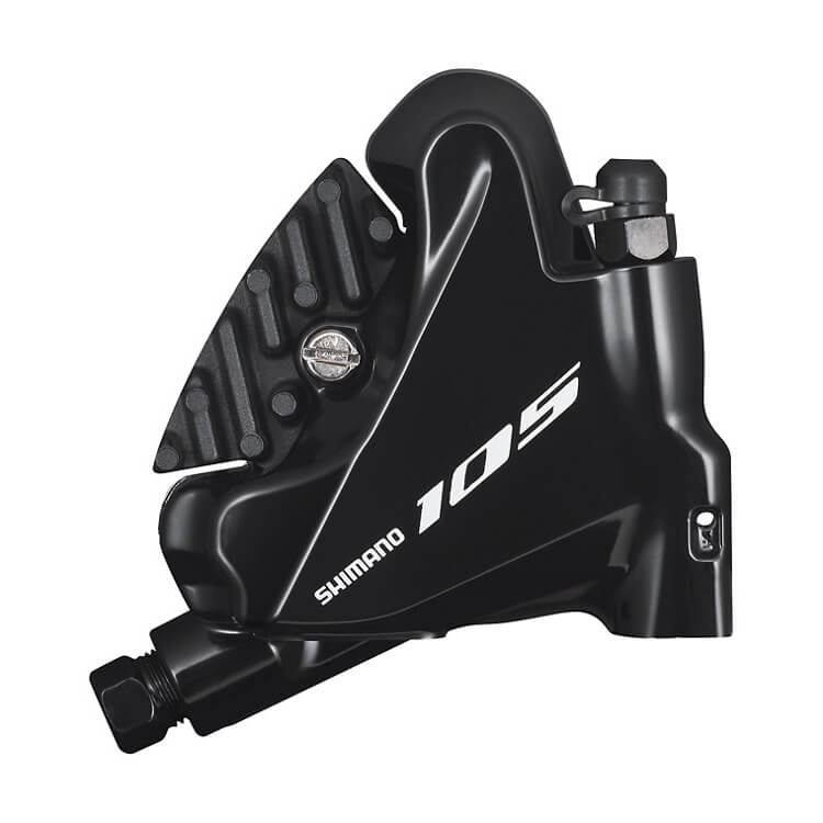SHIMANO HYDRAULIC DISC BRAKE, BR-R7070, 105, FRONT, FLAT MOUNT, W/BRACKET FOR 140/160MM ROTOR(ASSEMBLED FOR 140),W/L03A RESIN PA