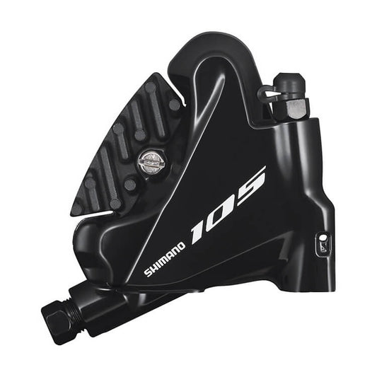 SHIMANO HYDRAULIC DISC BRAKE, BR-R7070, 105, FRONT, FLAT MOUNT, W/BRACKET FOR 140/160MM ROTOR(ASSEMBLED FOR 140),W/L03A RESIN PA
