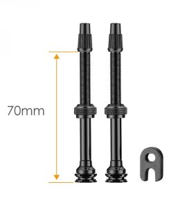 CICLOVATION LIGHT-WEIGHT TUBELESS VALVE STEM, 70MM, BK