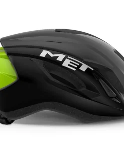 Alternative view of MET STRALE CE BLACK FLUO YELLOW REFLECTIVE | GLOSSY
