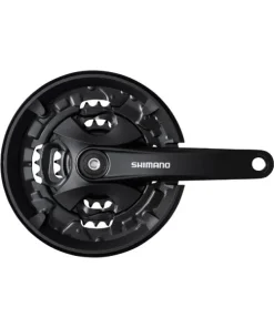 FRONT CHAINWHEEL, FC-MT101, FOR REAR 9 SPEED, 170MM , 40-30-22T, W/CG, W/CRANK FIXING BOLT, CHAIN CASE NOT COMPATIBLE, BLACK