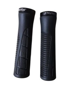 Krutials KRHG-09 Handlebar Grips (Black /Metal Black)