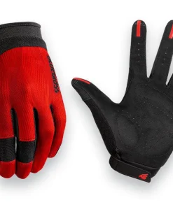 Bluegrass React Unisex Cycling Gloves (Red)