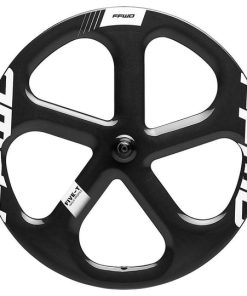 CARBON 5 SPOKE WHEEL FRONT TUBULAR 1K SKF TRACK WHT