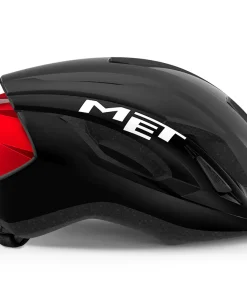 Alternative view of MET STRALE CE BLACK RED METALLIC | GLOSSY M