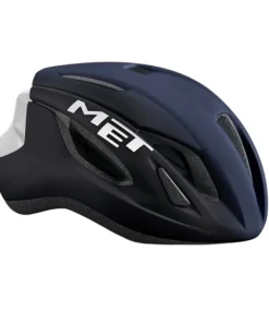 MET STRALE CE SHADED DEEP BLUE WH | MATT