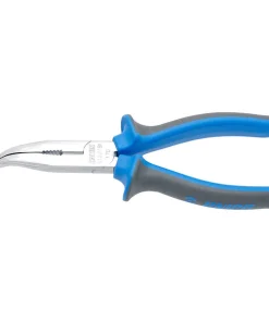 Long nose pliers with side cutter and pipe grip, bent 200